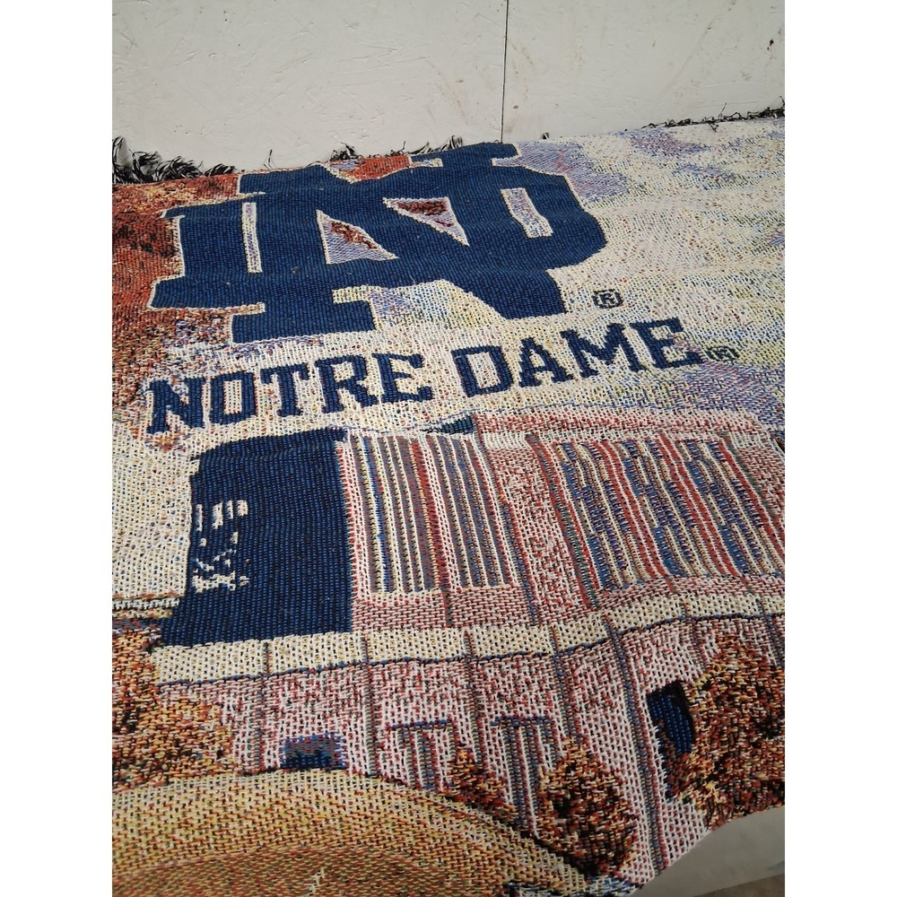 Notre Dame Fighting Irish Throw Blanket 48x60 Inch Tapestry Plus Tablecloth